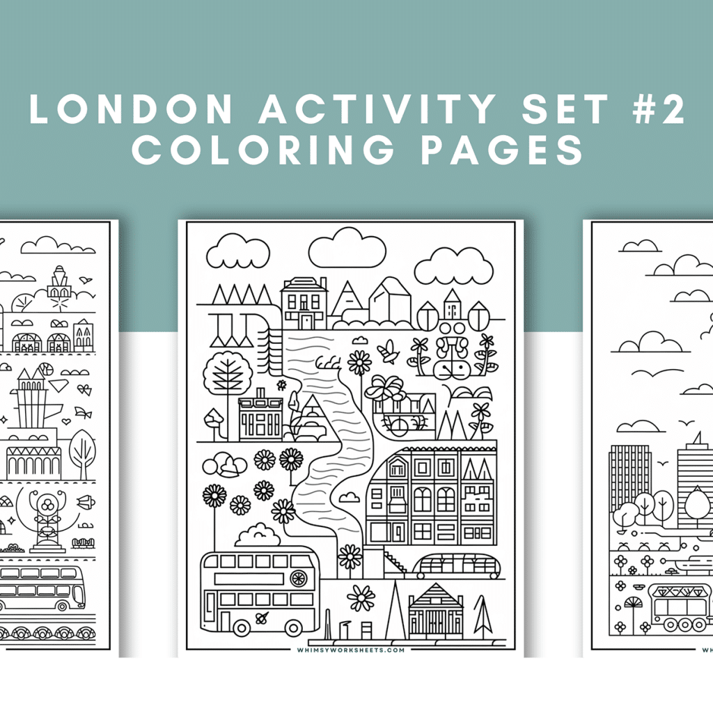 London Activity Coloring Pages