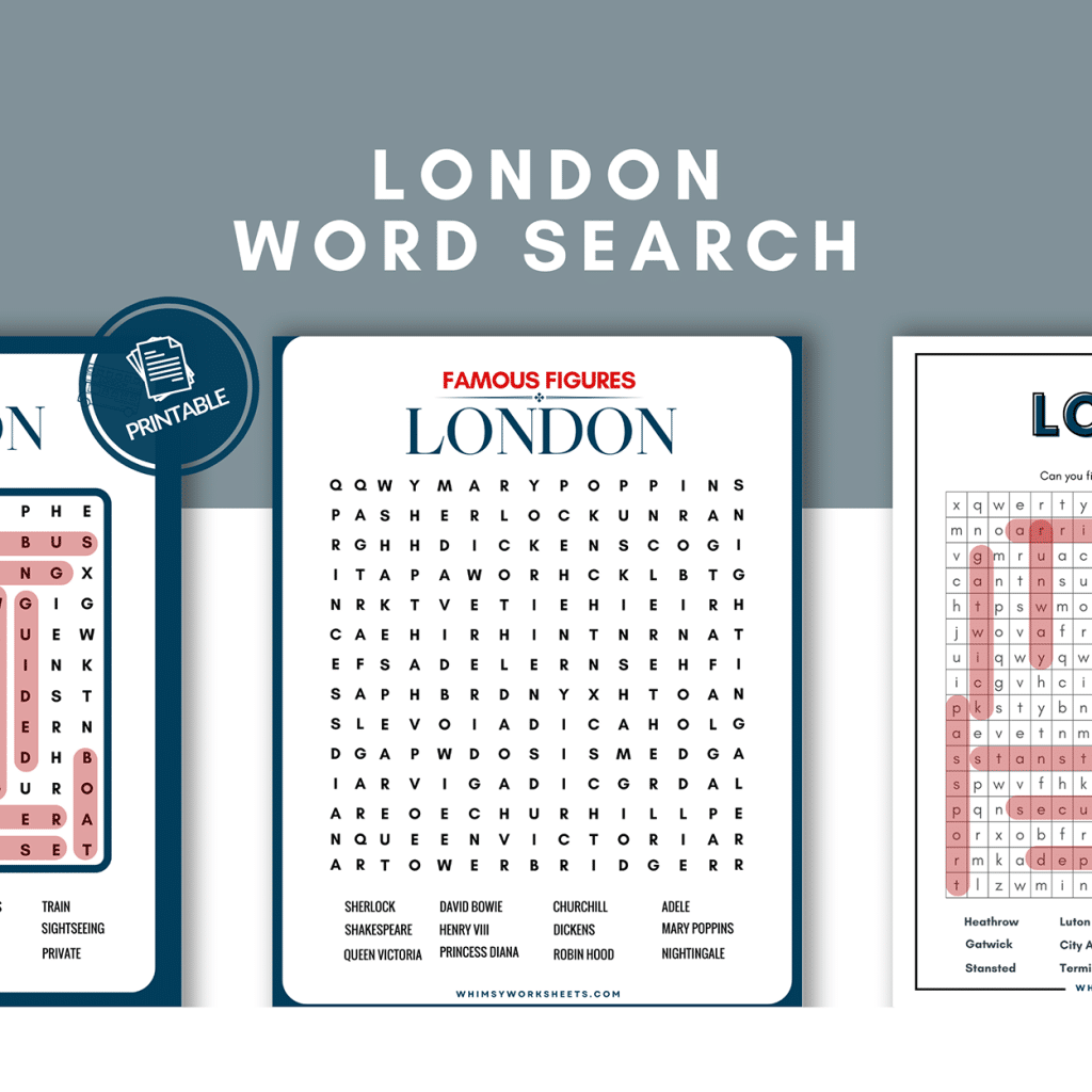 London Word Searches