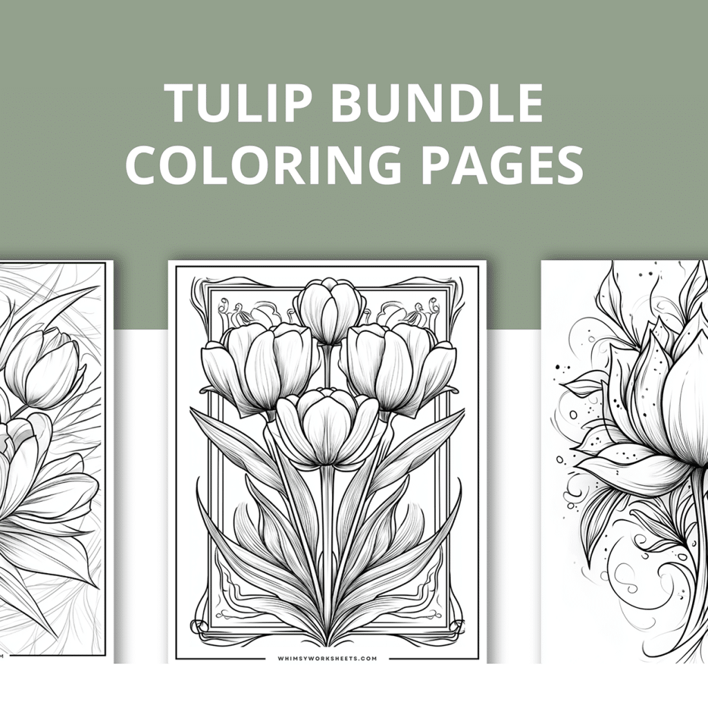 Tulip Bundle Coloring Book