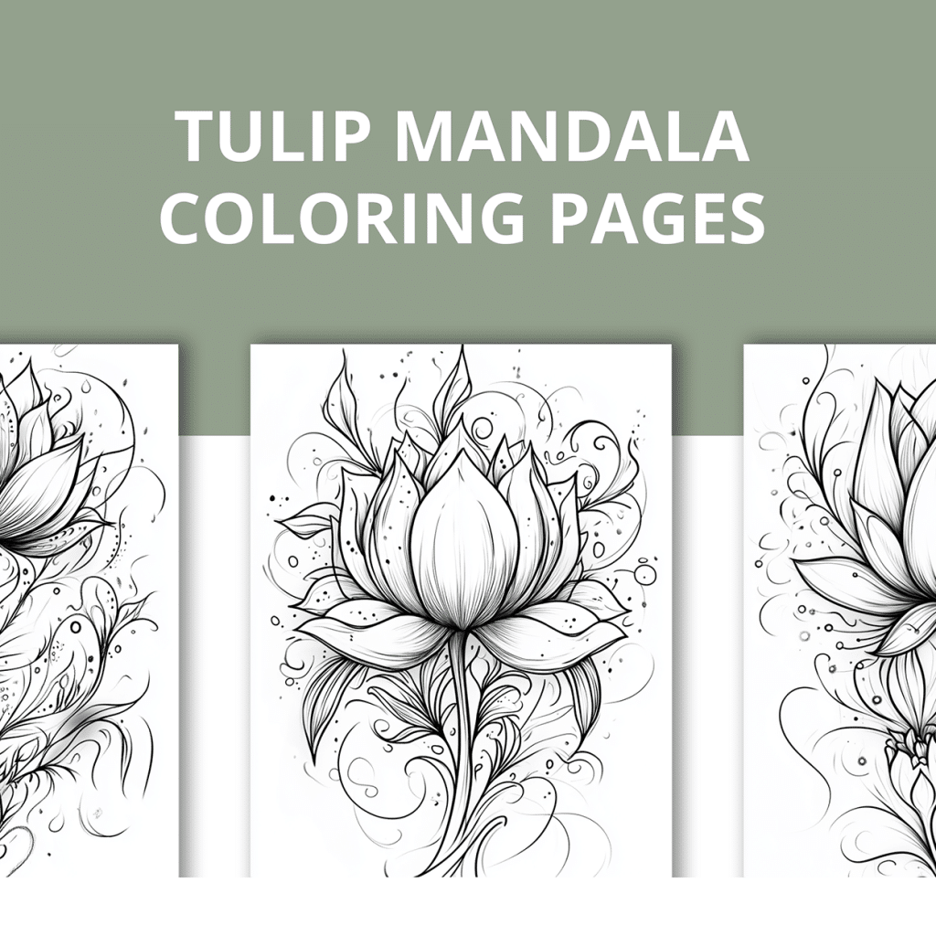Tulip Mandala Coloring Pages