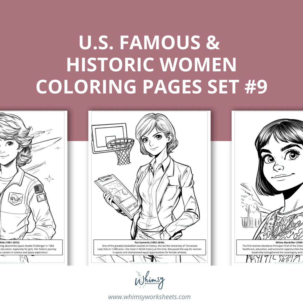 US Women in History Anime coloring book