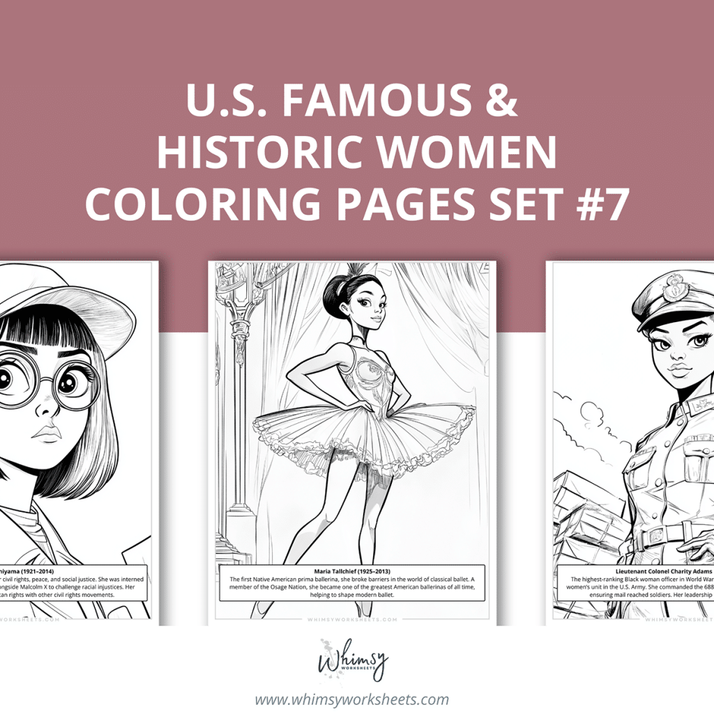 US Women in History Anime coloring book