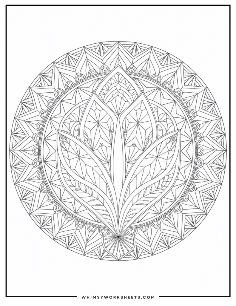Mandala Tulip Coloring Pages