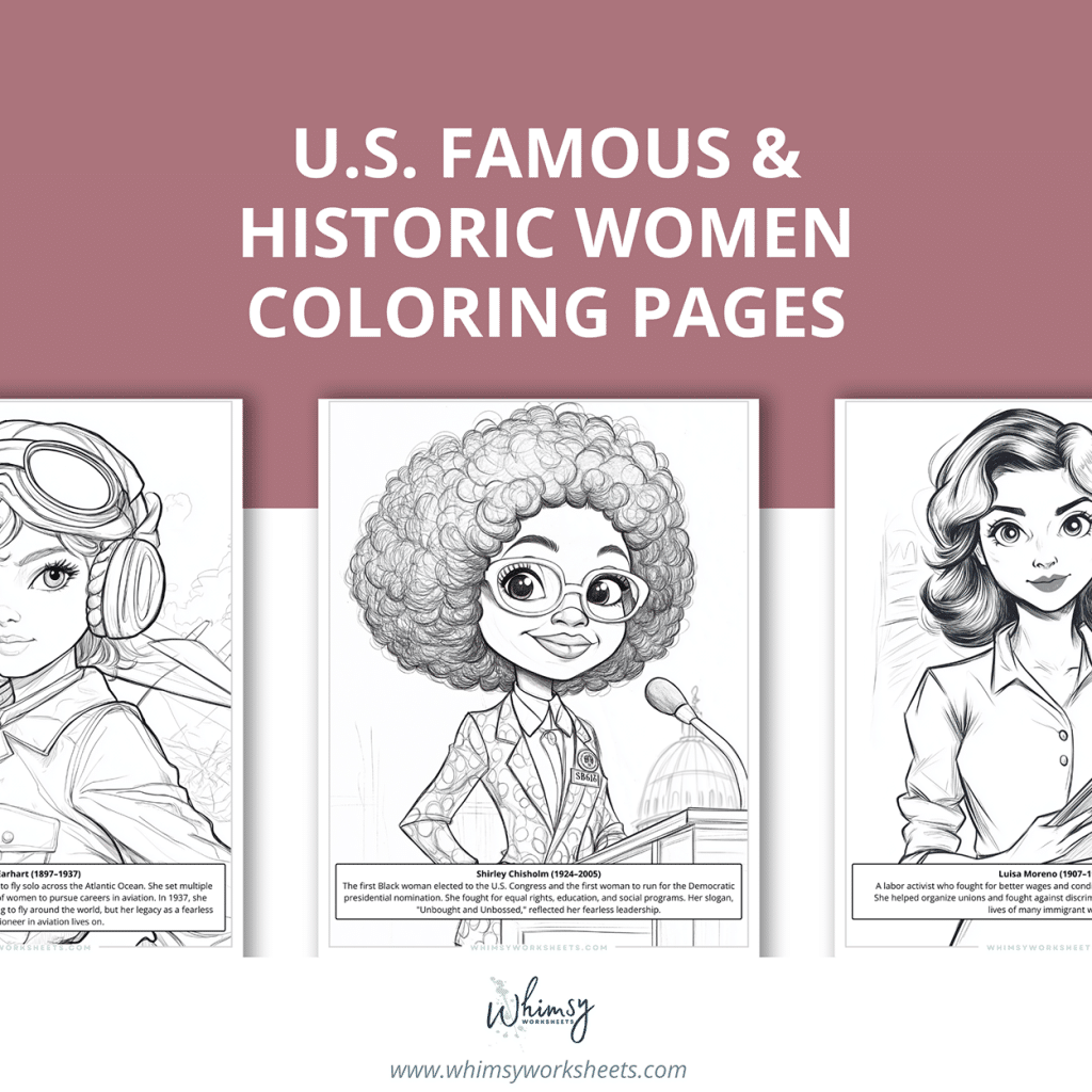 U.S. Famous & Historic Women Coloring Pages